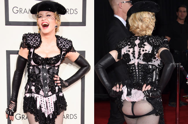 Madonna Shows Off Her Butt on the Red Carpet of the Grammys 2015   Billboard