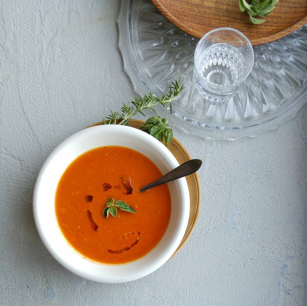 snelle soep van bliktomaten